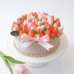 Bánh kem - Bánh Kem hoa tulip nhân Socola