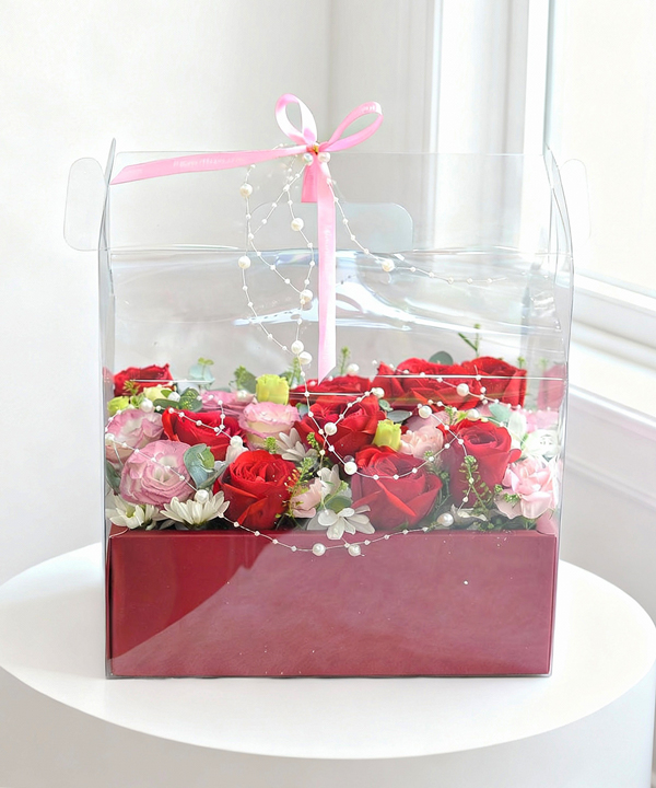 Hộp mica - Charming flower box