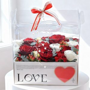 Hộp mica - Love flower box