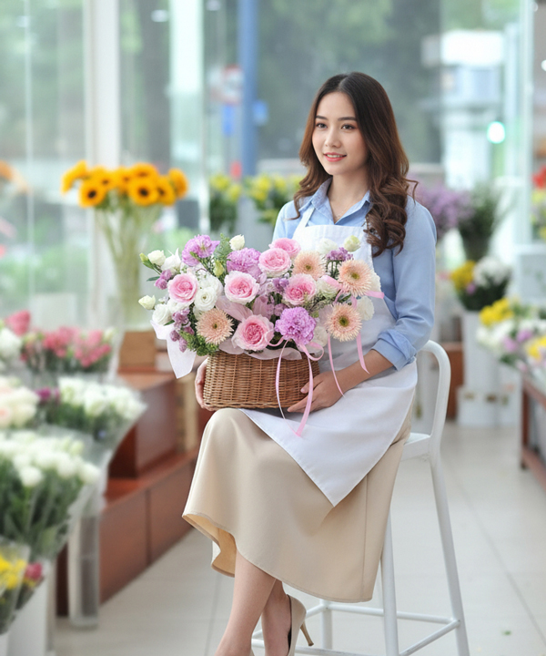 Giỏ hoa tươi - Yêu thương 6 - Ảnh 3