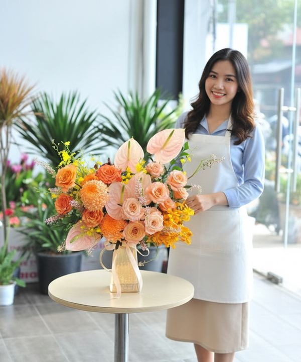 Bình hoa tươi - Lush Bright 1 - Ảnh 3